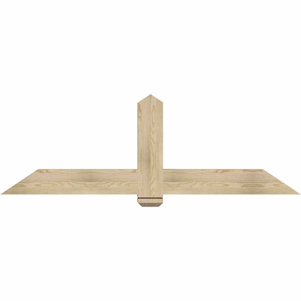 Ekena Millwork Eugene Rough Sawn Timber Gable Bracket, Douglas Fir, 72"W x 24"H x 6"D x 6"F, 8/12 Pitch GBW072X24X0606EUG00RDF - main